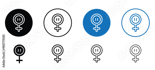 Set of Menopause icon, menopause icons set, editable menopause icons in filled and outlined style