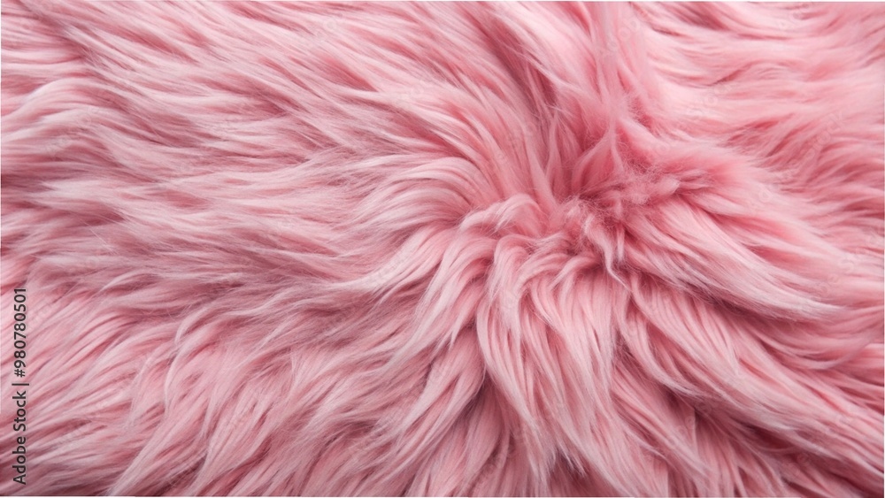  Close-up of soft, fluffy pink fur, showcasing its texture and vibrant color in a beautifully captured photograph