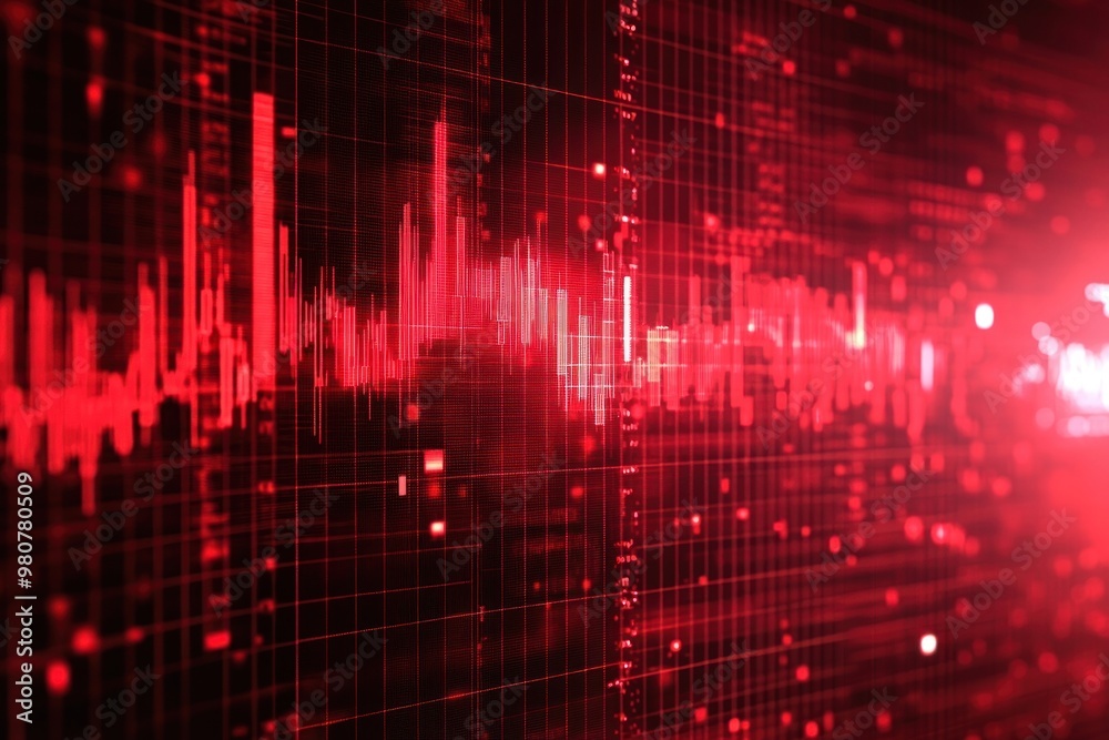 Digital background design red visualization. Digital background design red visualization.