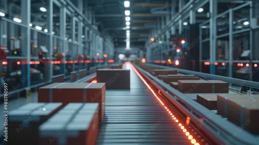 Automated Robotic Arms Assembling Products in Factory Automated Robotic Arms Assembling Products in Factory