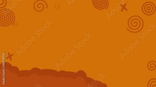 Simple Animated abstract orange background with circles for your videos, advertisement, website, project and others