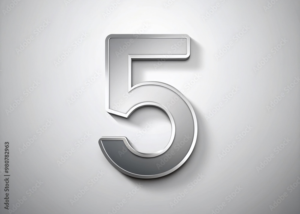A modern, silver-colored five-digit numeral logo with rounded edges and subtle gradient effect, set against a clean, A modern, silver-colored five-digit numeral logo with rounded edges and subtle gradient effect, set against a clean,