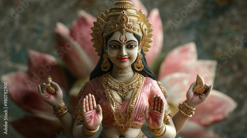 Illustration of  Goddess Lakshmi photo