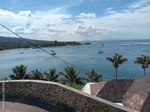 View of Senggigi Beach from a distance photo