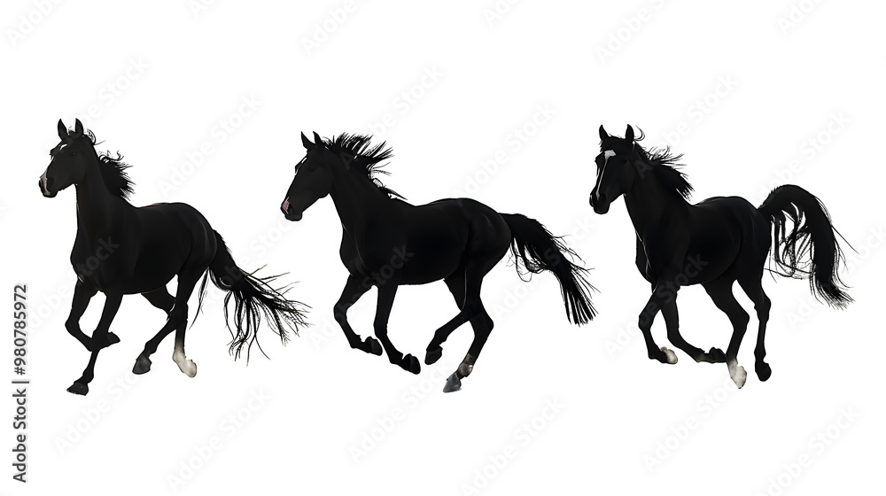 horse silhouettes on the white background volume 3 horse silhouettes on the white background volume 3