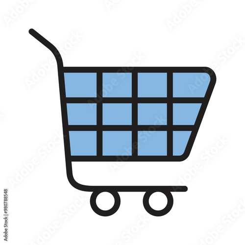 Icon showing a cart, symbolizing online shopping and purchases