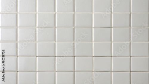 A pristine white 12x12 inch ceramic tile with clean lines and a subtle grid pattern serves as a