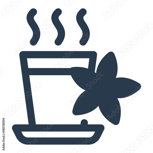 Steaming Chai Tea with Autumn Flower