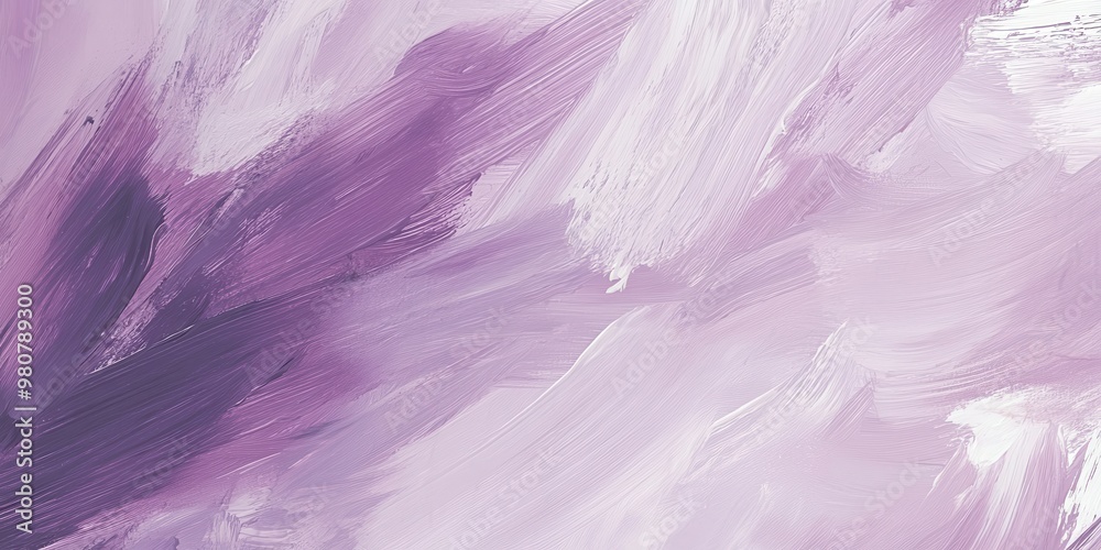 Abstract painting with soft lavender and purple brush strokes creating a serene atmosphere. Abstract painting with soft lavender and purple brush strokes creating a serene atmosphere.
