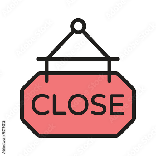 Show closure with this close sign icon for business hours