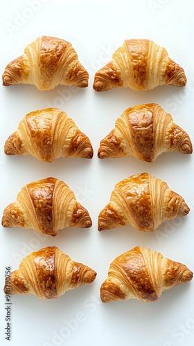 Miniature Croissants in a Row - Perfect for Breakfast, Brunch, or Dessert