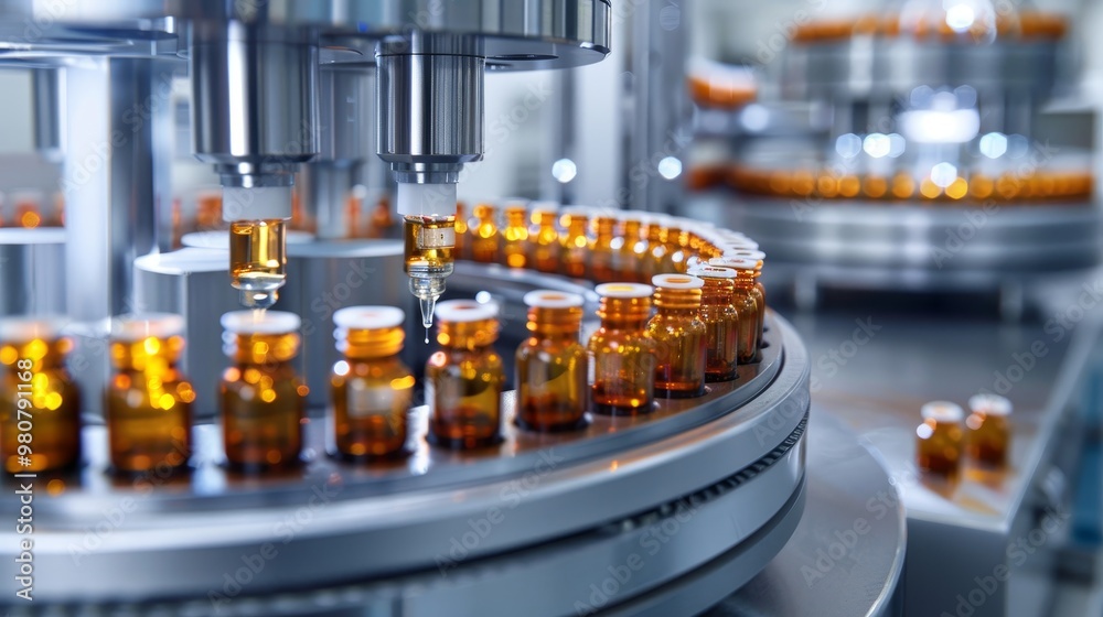 Automated Pharmaceutical Filling Line, Manufacturing, Pharmaceuticals