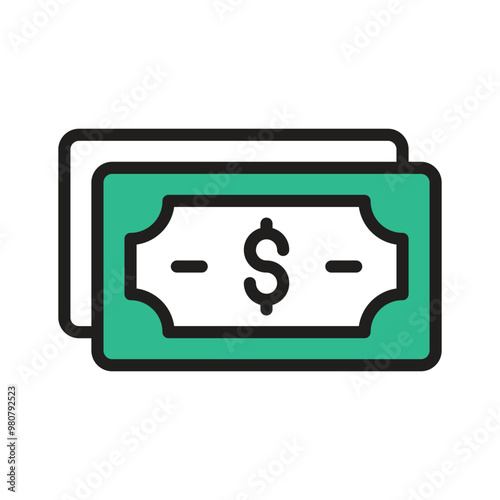 Represent currency using this cash icon