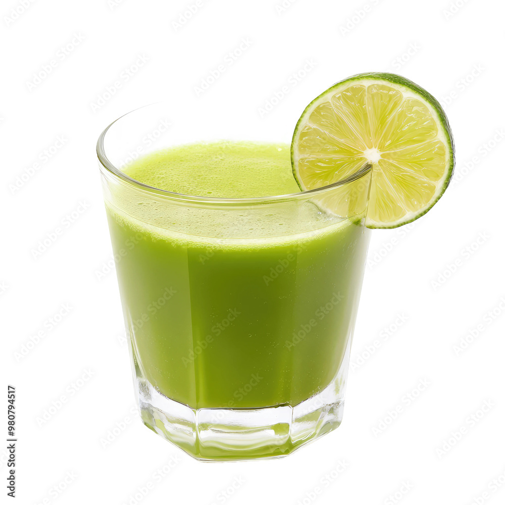 Refreshing green juice with lime Refreshing green juice with lime