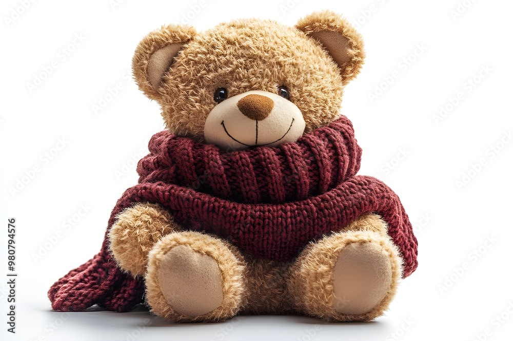 a teddy bear wearing a scarf
a teddy bear wearing a scarf