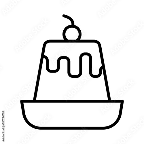 Custard line icon
