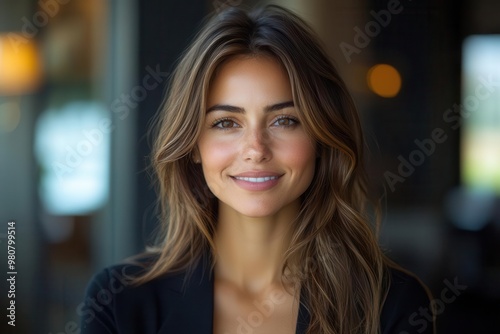 Radiant Smile: A Portrait of Feminine Grace and Natural Beauty