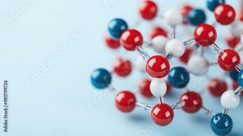 Highly saturated triglyceride with enzyme bonding, molecular model, scientific visualization, chemistry and health concept photo