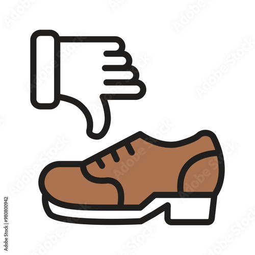 Simple dislike icon for expressing disapproval instantly