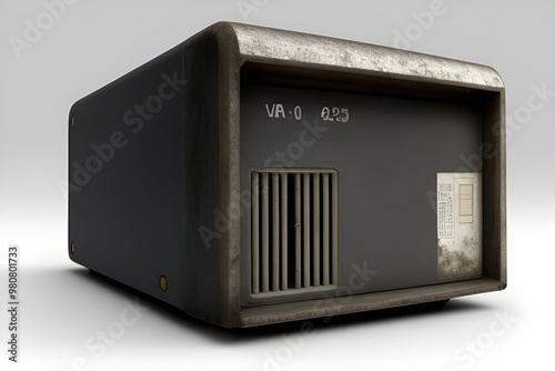 Vintage Modem Isolated on White Background photo