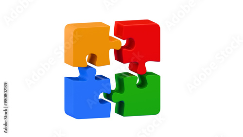 3D Jigsaw Puzzle Piece