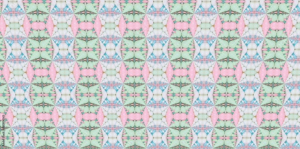 Abstract Kaleidoscope Geometry Psychedelic Art Pastel Pink Blue White Pattern Background Abstract Kaleidoscope Geometry Psychedelic Art Pastel Pink Blue White Pattern Background