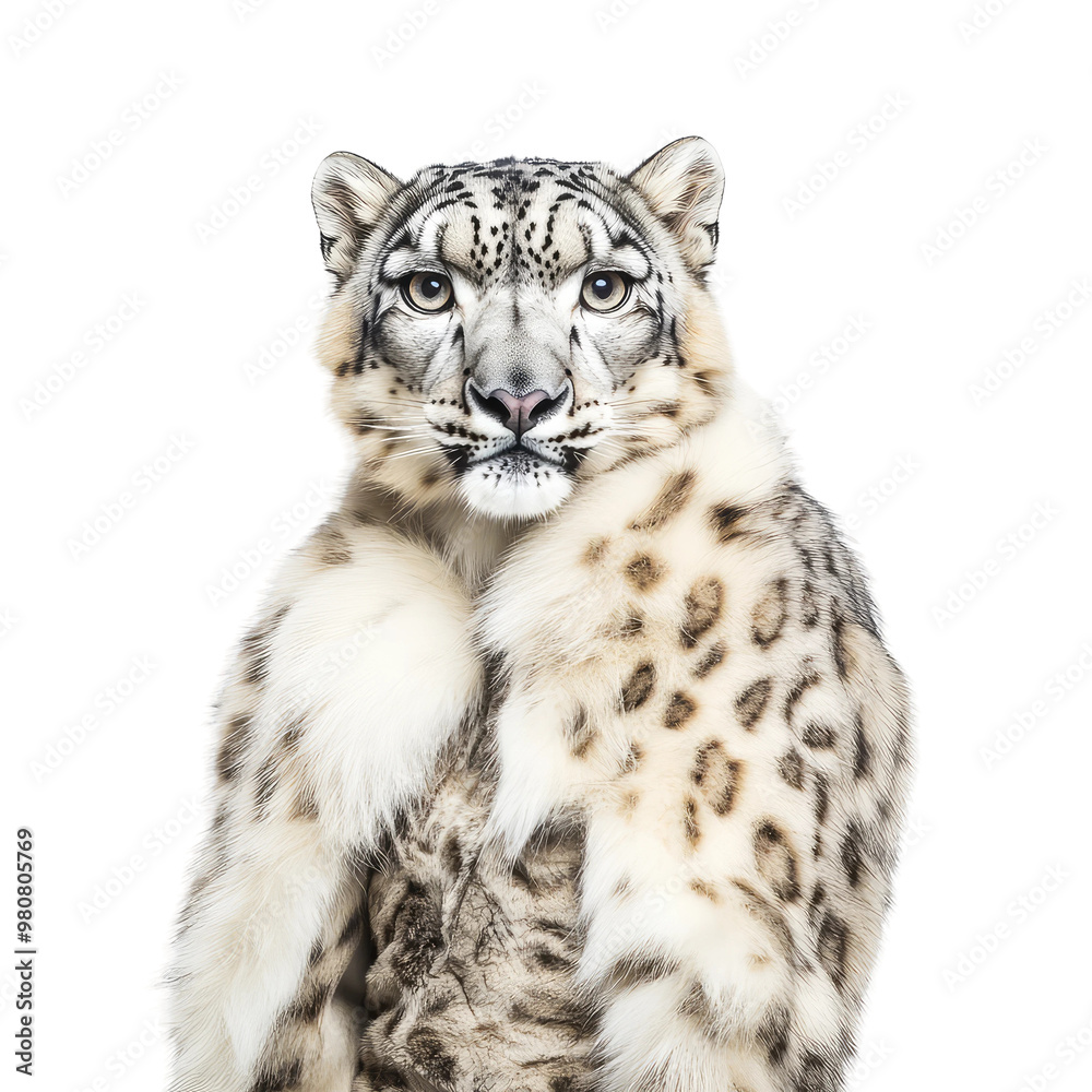 Fototapeta premium Snow leopard with a watchful gaze