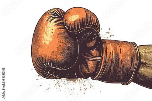 Boxing gloves hitting together