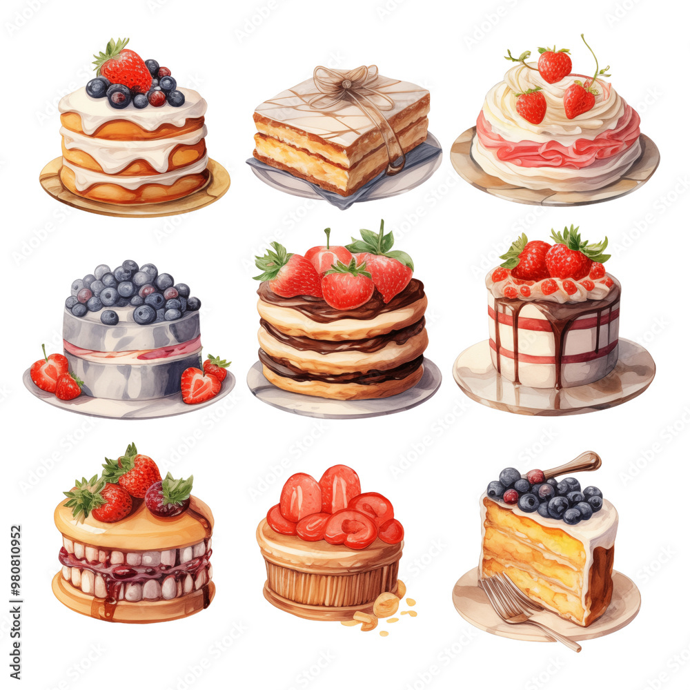 set of cakes set of cakes