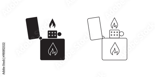 Fire lighter outline icon. simple flat trendy style vector illustration on white background..eps
