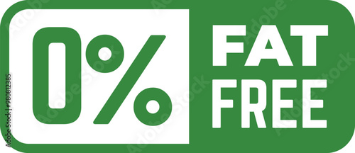 (Fat free) label sign, vector illustration.