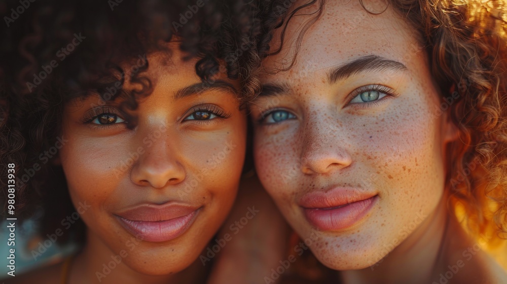 Pride Month . A close-up shot of two LGBTQIA friends sharing a heartfelt moment, their bond and understanding evident in their expressions. Pride Month . A close-up shot of two LGBTQIA friends sharing a heartfelt moment, their bond and understanding evident in their expressions.