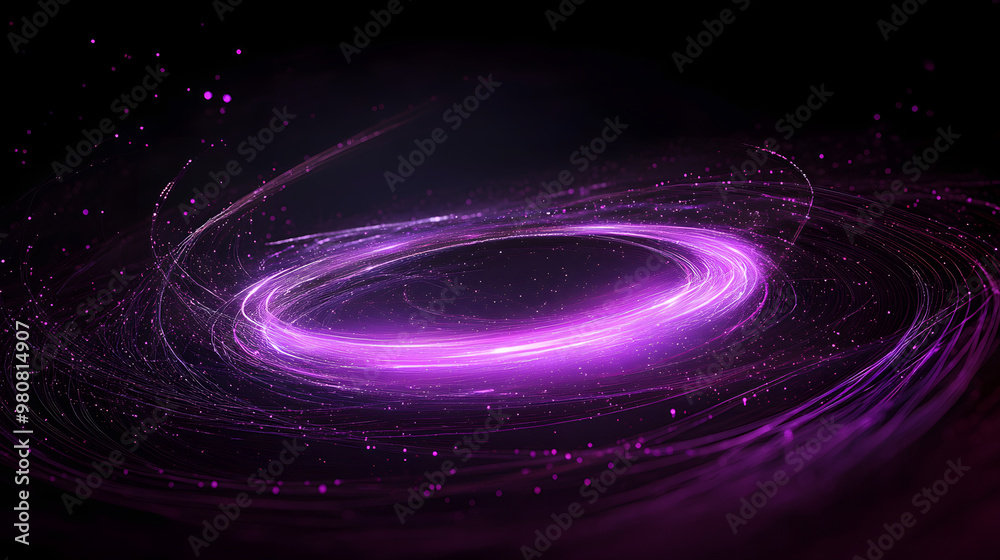 Mesmerizing purple neon wireframe cosmic galaxy isotated on black background. Created with generative AI. Mesmerizing purple neon wireframe cosmic galaxy isotated on black background. Created with generative AI.