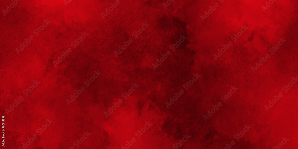 Red abstract grunge watercolor vector background,Beautiful stylist modern red texture background with smoke,Old vintage retro red background texture. poster and cover,