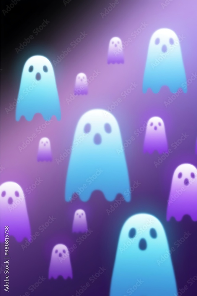 Halloween set of cute funny ghosts Halloween set of cute funny ghosts