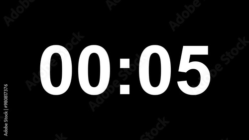 10 seconds countdown timer from 10-0 4k resolution with alpha channel