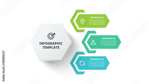 Creative concept for infographic with 3 steps, options, parts or processes. Business data visualization.