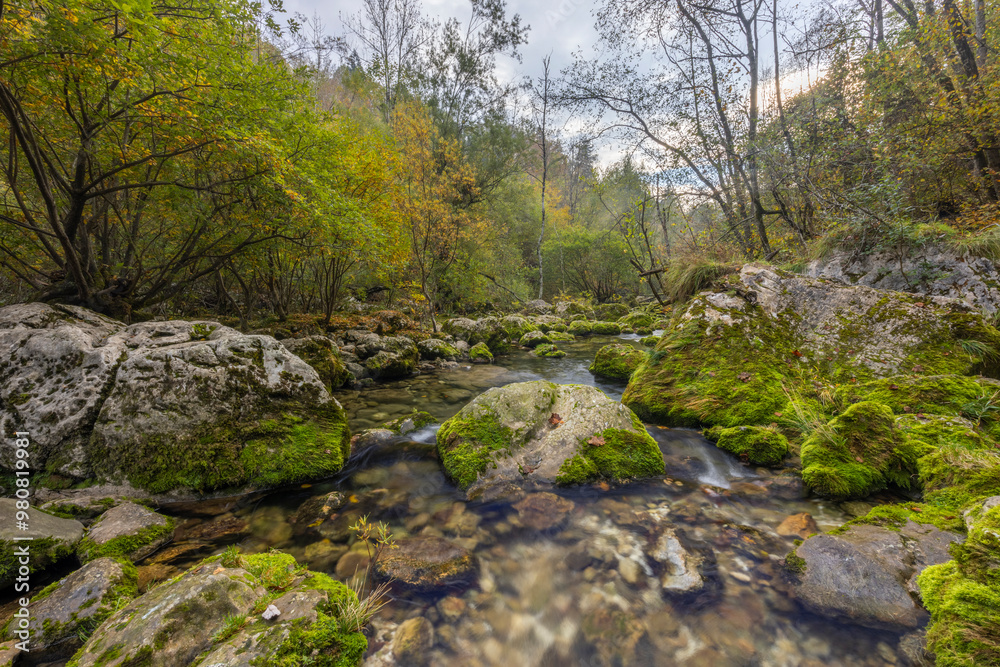 Waterfall Virje (Slap Virje), Triglavski national park, Slovenia