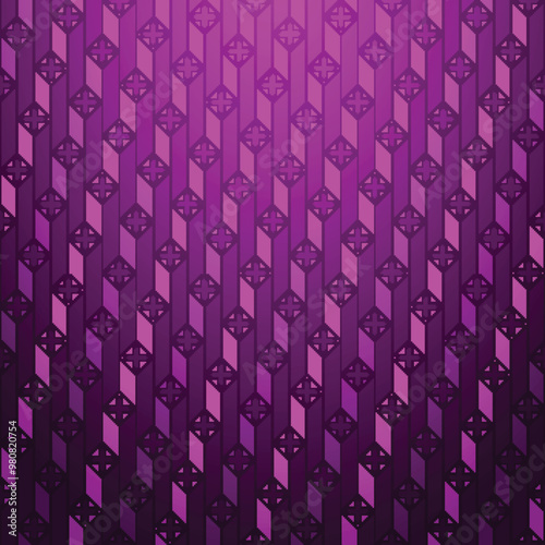 A geometric pattern featuring shades of purple, creating a visually appealing background design.