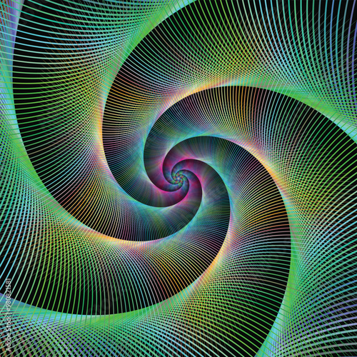 A vibrant, swirling pattern of colors and lines creating a hypnotic visual effect.