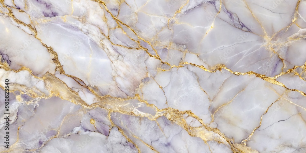 Fototapeta premium Elegant white gold lilac marble texture with subtle veining and soft, creamy tones, perfect for luxury design, jewelry, and high-end fashion backgrounds.