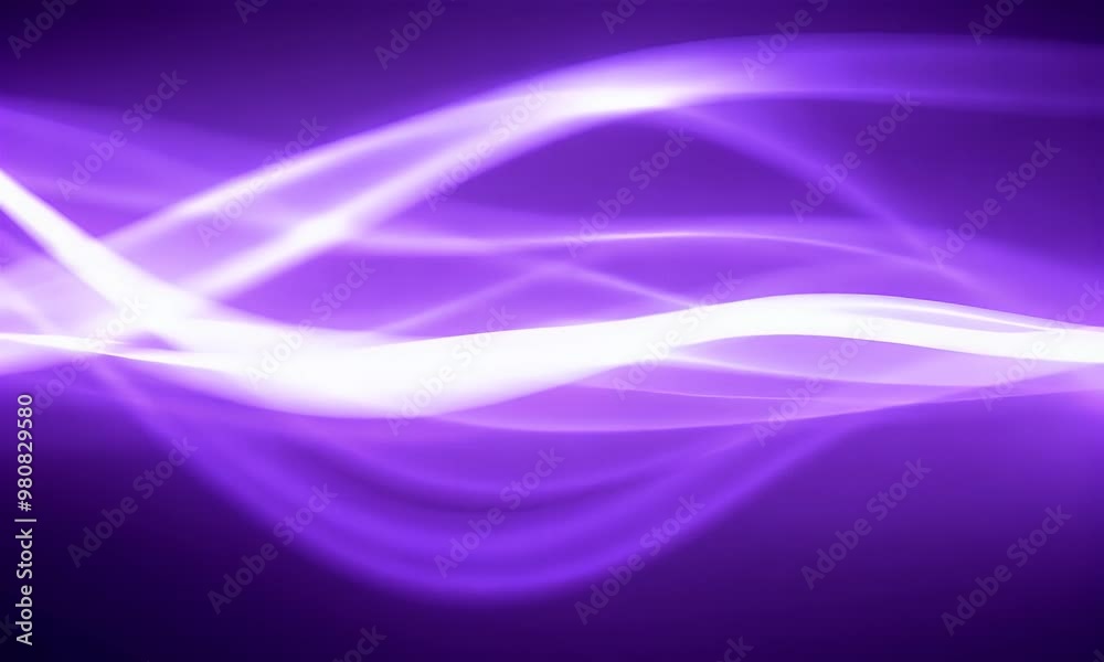 Graceful arcs of light trails fading subtly into the dark, highlighting the smooth transitions between purple and white.