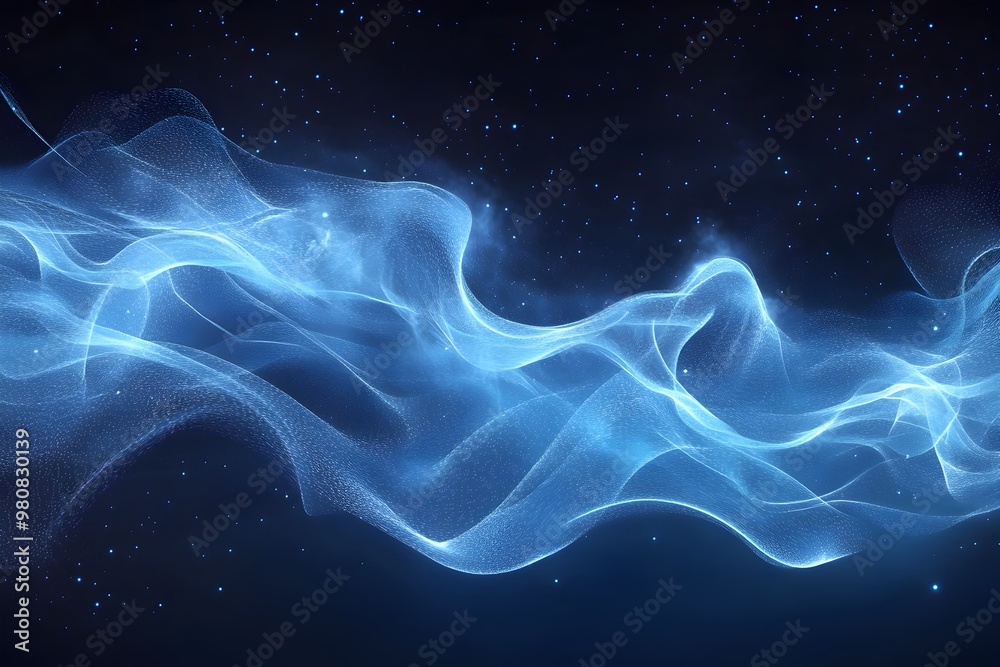 Captivating Digital Flow Wave with Shimmering Particles in Ethereal Motion Captivating Digital Flow Wave with Shimmering Particles in Ethereal Motion