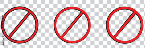 Ban isolated icon, blocked linear icon, block outline vector icon with editable stroke