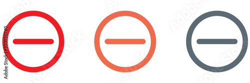 Free Download Editable vector stop prohibitions block icon.  Perfect for web and app interfaces, presentations, infographics. - GFXLoad