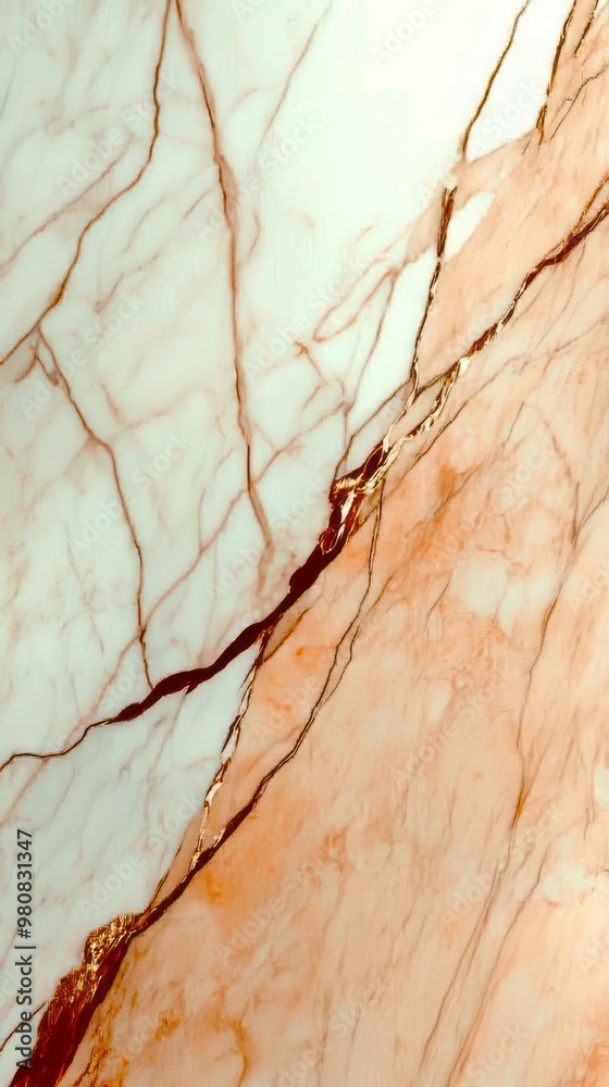 Fototapeta premium An elegant gold and pink marble texture smartphone wallpaper