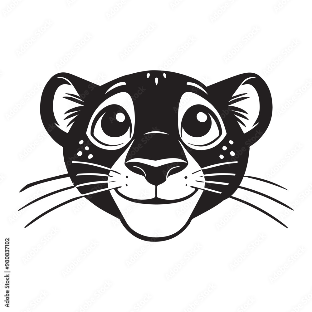Black Panther vector illustration in black and white - Panthera Logo Concept Design
Black Panther vector illustration in black and white - Panthera Logo Concept Design