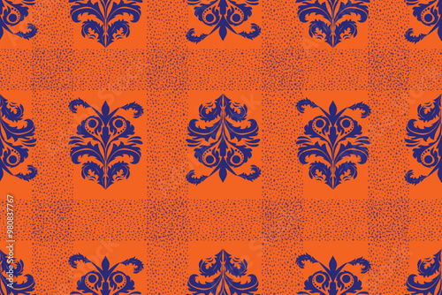 seamless pattern, repeat pattern for all printing such as fabric, garment, textiles, tile, wallpaper, rug , carpet, wrap paper, 