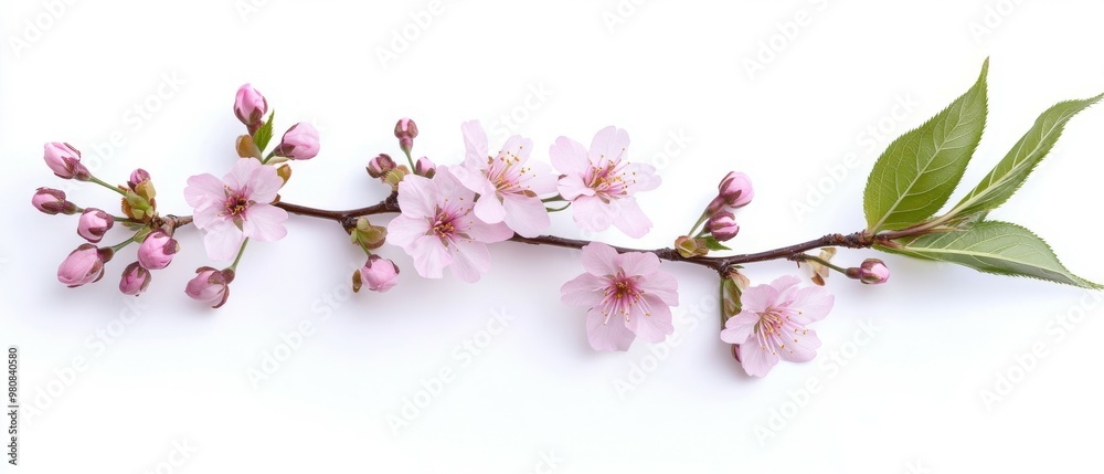 Delicate Pink Cherry Blossom Branch Delicate Pink Cherry Blossom Branch
