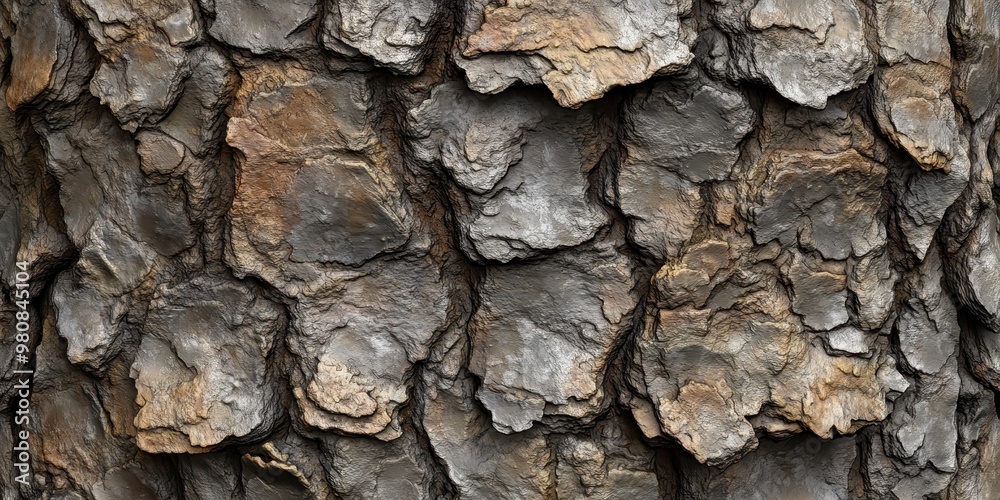 Close-up of textured tree bark showcasing natural patterns and colors.